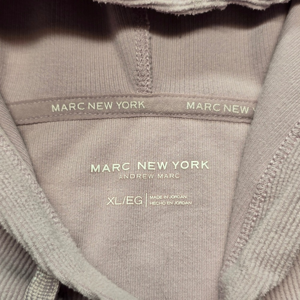Marc New York Hoodie Mauve Pullover Pocket Casual Streetwear XL - Picture 3 of 6